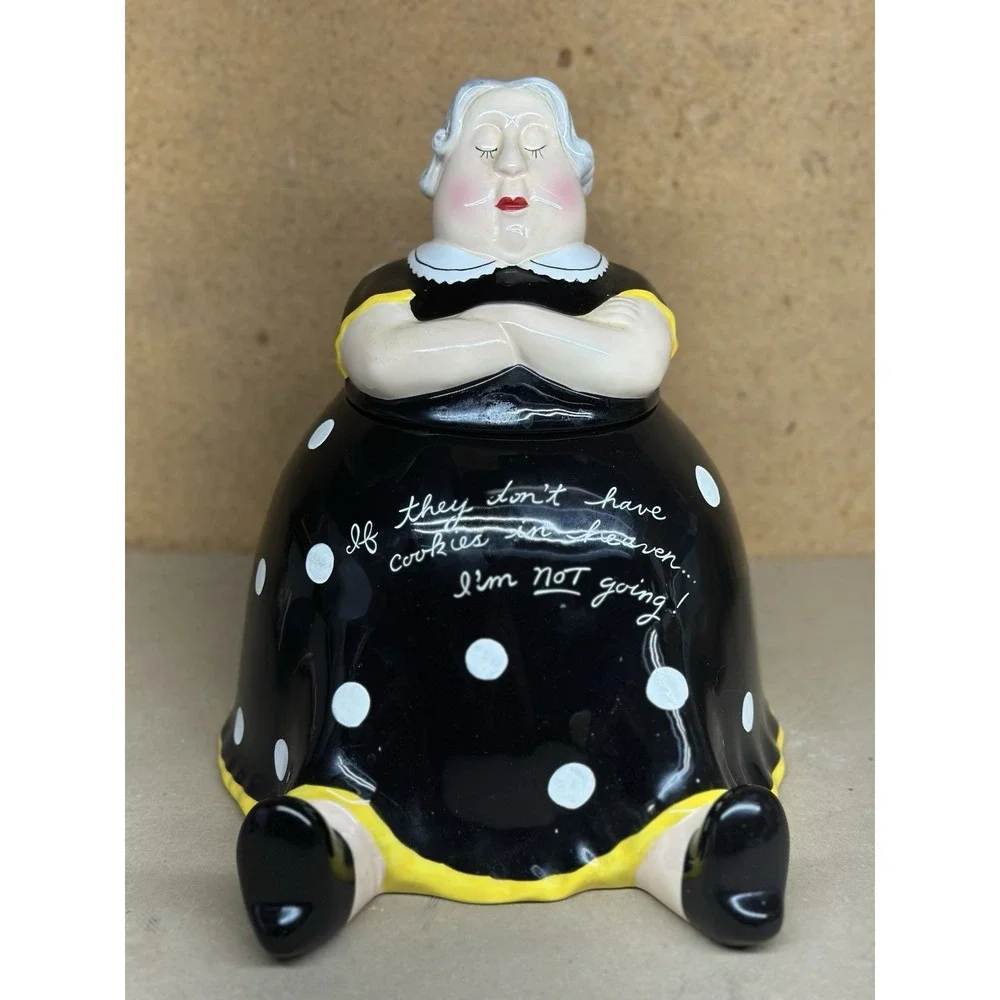 Vintage -If They Don't Have Cookies in Heaven I'm Not Going - Mud Pie Cookie Jar